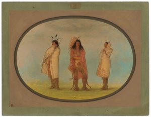 Drei Irokesen-Indianer von George Catlin