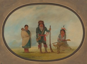 Drei Micmac-Indianer, 1861-1869 von George Catlin