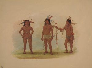 Drei Omagua-Männer, 1854-1869