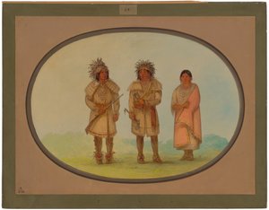 Drei Peoria-Indianer von George Catlin