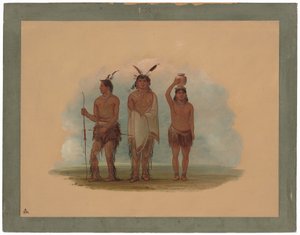 Drei Walla Walla Indianer von George Catlin