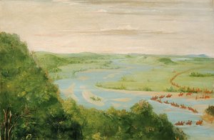Ansicht des Canadian River, Dragoons Überquerung von George Catlin