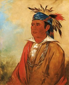 Wah-pón-jee-a, Der Schwan, ein Krieger von George Catlin