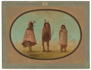 Yntah-Medizinmann, ein Krieger und eine Frau von George Catlin