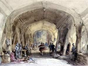 Innenansicht einer baronialen Halle von George Cattermole