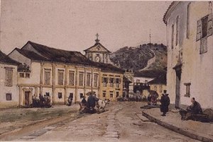 Straße in Macao, China von George Chinnery