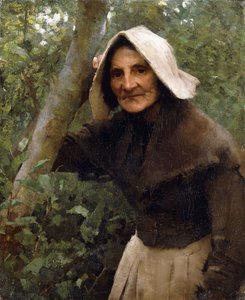 Eine Arbeiterin; Eine alte Frau, Nord-Lincolnshire von George Clausen