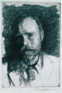 Selbstporträt, ca. 1895 von George Clausen