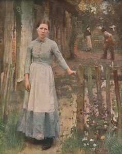 Das Mädchen am Tor, 1889, um 1930 von George Clausen