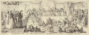 Eine satirische Karikatur der Queens Bench von George Cruikshank