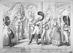 Alte und moderne militärische Dandys, 1835