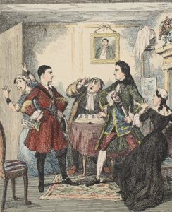 Kühnheit von Jack Sheppard, Illustration aus Jack Sheppard: Eine Romanze von William Harrison Ainsworth, veröffentlicht 1839 (handkolorierte Radierung)