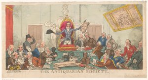Versammlung der Society of Antiquaries von George Cruikshank