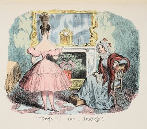 Kleidung und Entkleidung, veröffentlicht 1832 von George Cruikshank