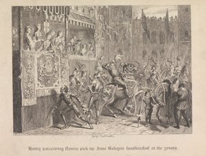 Henry bemerkt, wie Norris Ann Boleyns Taschentuch bei den Turnieren aufhebt