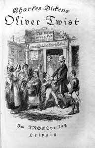 Illustration für „Oliver Twist“ (Olivier) von Charles Dickens (1812-1870), von George Cruikshank (1792-1878) von George Cruikshank