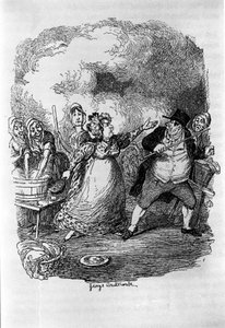 Illustration zu „Oliver Twist“ von Charles Dickens (1812-1870), von George Cruikshank (1792-1878)