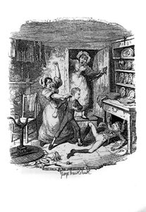 Illustration zu „Oliver Twist“ von Charles Dickens (1812-1870), von George Cruikshank (1792-1878) von George Cruikshank