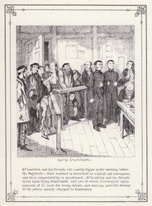 Illustration für Das Buch des Junggesellen, oder Der Fortschritt von Mr. Lambkin (Gent) (Gravur) von George Cruikshank
