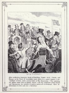 Illustration für Das Buch des Junggesellen oder Der Fortschritt von Mr. Lambkin (Gent) von George Cruikshank
