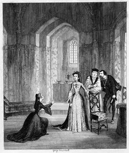 Lady Jane Grey bittet Königin Maria, das Leben ihres Mannes zu verschonen, 1554