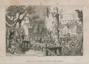 Maskerade im Palastgarten des Turms