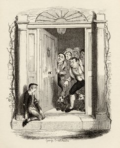Oliver Twist an Mrs. Maylies Tür, aus 