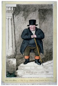 Einer der Löwen - oder die lebende Statue im Londoner Museum