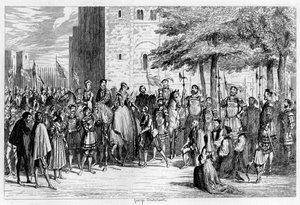 Königin Maria empfängt die Gefangenen auf dem Tower Green, 1553, 1840