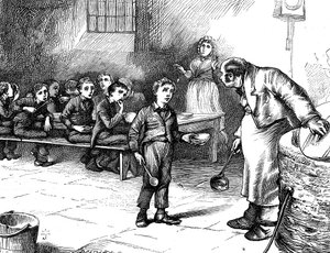 Szene aus Oliver Twist von Charles Dickens, 1871