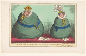 Karikatur von König George IV und Königin Caroline, 1820 von George Cruikshank
