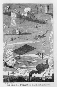 Die Höhe der Spekulation, grundlose Erwartungen (Stich) von George Cruikshank