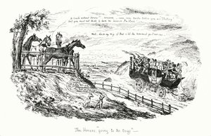 Die Pferde gehen den Bach runter von George Cruikshank