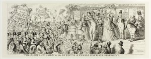"Die Rechte der Frauen" oder die Auswirkungen der weiblichen Wahlberechtigung aus George Cruikshanks Stahlradierungen zu The Comic Almanacks: 1835-1853