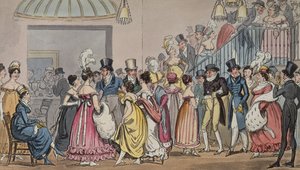 Tom und Jerry im Salon von Covent Garden, aus Life in London von Pierce Egan, 1821 von George Cruikshank