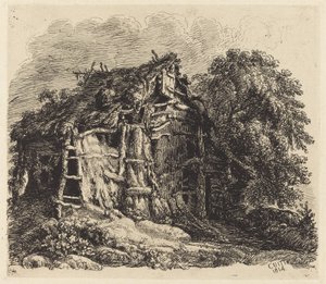 Walisisches Hovel in Machynllaeth von George Cuitt the Younger