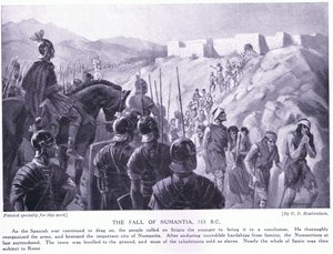 Der Fall von Numantia 133 v. Chr. von George Derville Rowlandson