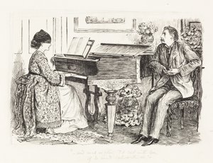 Und Nebel oder Glanz, ich würde mit ihm segeln, wenn er mit mir segeln würde, um 1865 von George Du Maurier