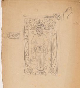 Studie [Figur in einem Bogen sitzend] von George Dutch Davidson