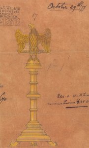 Entwürfe für Jones und Willis, Metall- und Holzarbeiter und Kirchenmöbelhersteller aus Birmingham und London