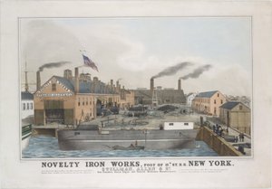 Novelty Iron Works, Fuß der 12th St. E.R. New York. Stillman, Allen & Co., Eisen Gießer..., 1841-44