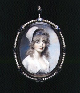 Porträtminiatur von Mrs Lindsay (?) ca. 1790 von George Engleheart