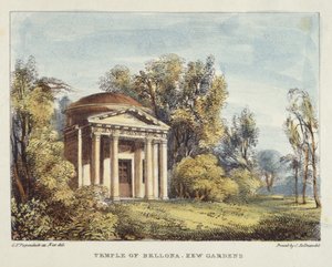 Tempel der Bellona, Kew Gardens, Tafel 24 aus Kew Gardens: Eine Serie von vierundzwanzig Zeichnungen auf Stein, graviert von Charles Hullmandel (1789-1850), veröffentlicht 1820