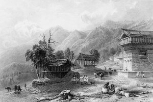 Dorf Khandoo am Choor-Berg