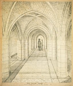 New College Oxford: Vorgeschlagener Durchgang von alten zu neuen Gebäuden