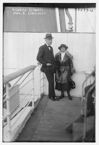 Elisabeth Schumann mit Richard Strauss (s/w Foto)