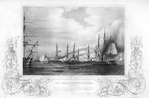 Die Bombardierung von Odessa, Ukraine, während des Krimkrieges, 1854 1857 von George Greatbatch