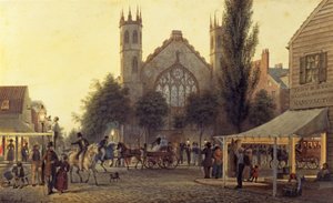 Abenddämmerung, St. Thomas Kirche, New York, ca. 1835