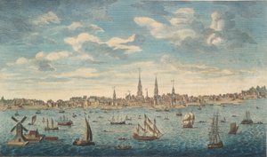 Eine östliche Aussicht auf die Stadt Philadelphia, in der Provinz Pennsylvania, in Nordamerika: vom Jersey-Ufer aus gesehen