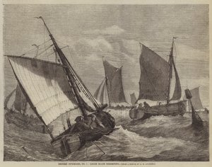 Britische Fischereien, Nr. 6, Leigh-Boote beim Garnelenfang von George Henry Andrews